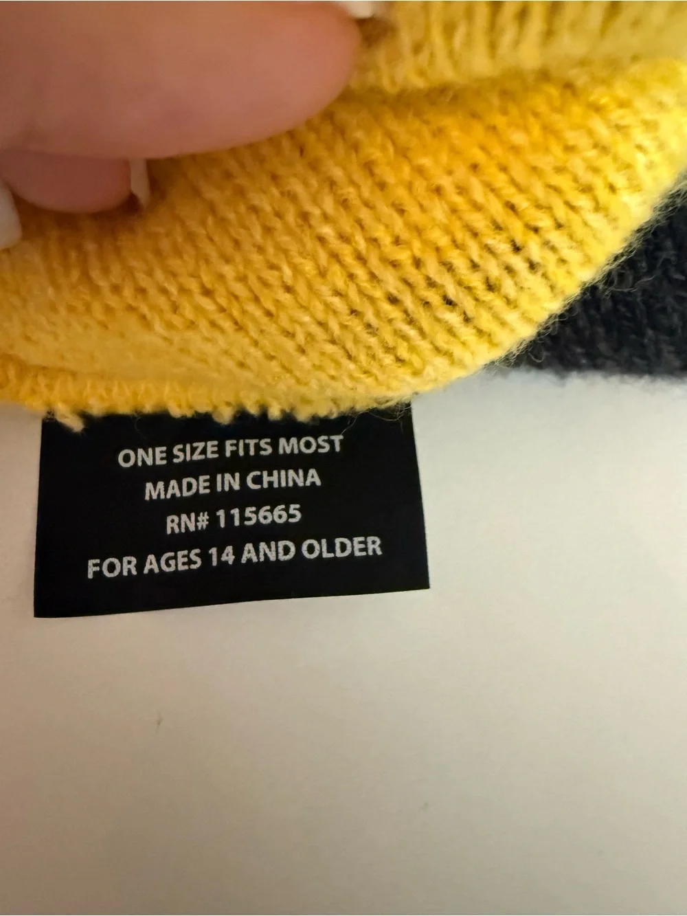 Kids Yellow & Black Striped Knit Pom Beanie with Harry Potter Hufflepuff Crest